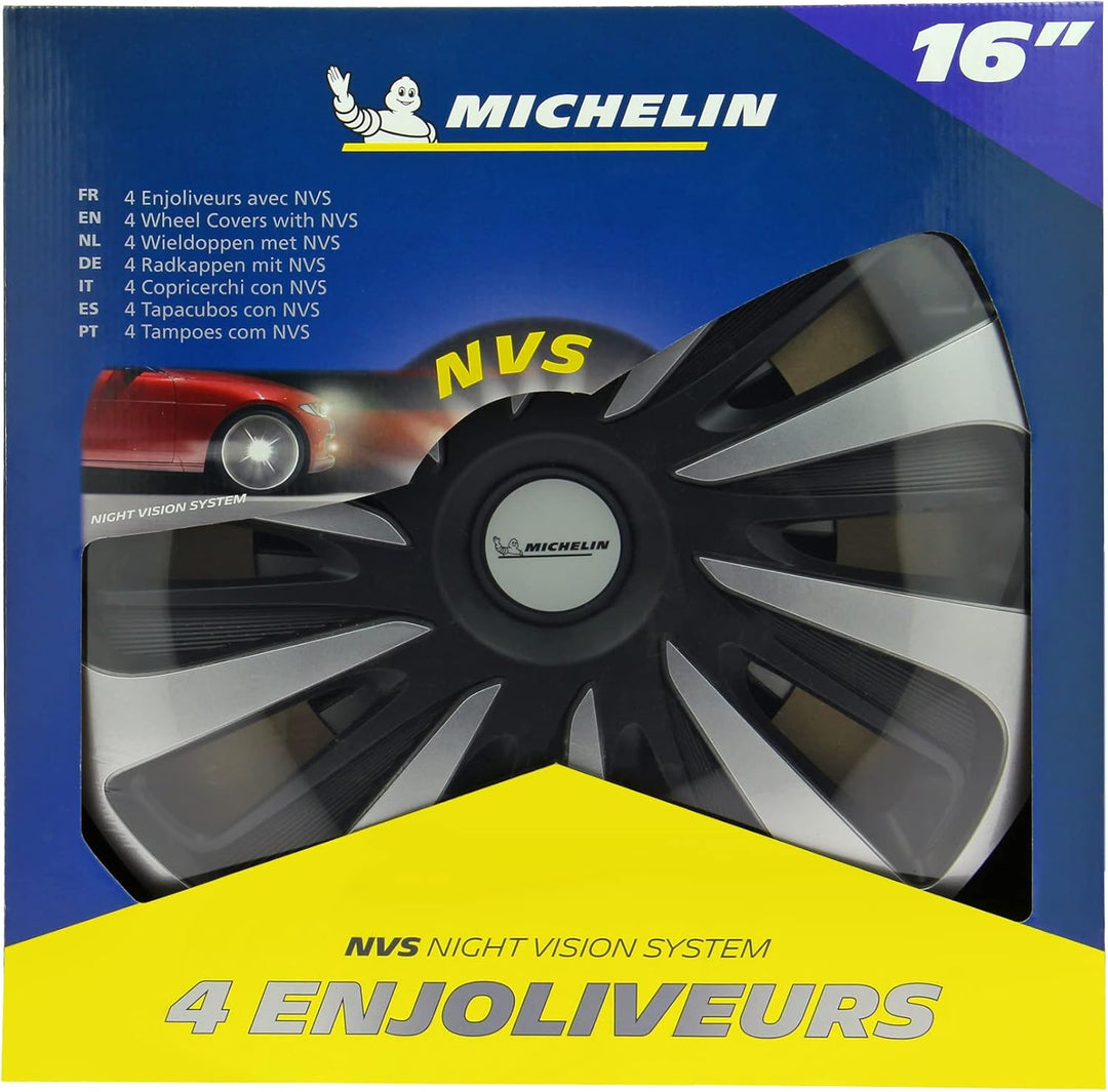 Michelin 009123 4 x Radzierblende Typ NVS 3D Schwarz Edition, 16 Zoll 16", 16"