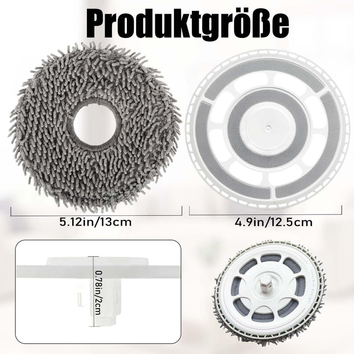 Wischtücher mit Ersatzhalterung Zubehör für Roborock Qrevo S/Qrevo Master/Qrevo Pro/Qrevo Plus/Qrevo