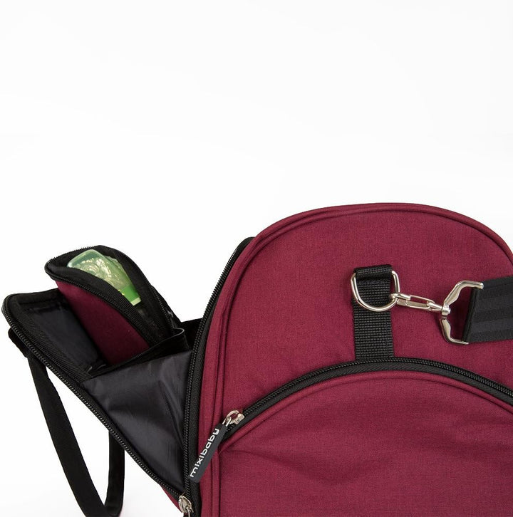 Mixibaby Wickeltasche wasserabweisend Henkeltasche Umhängetasche Wickelunterlage Weinrot
