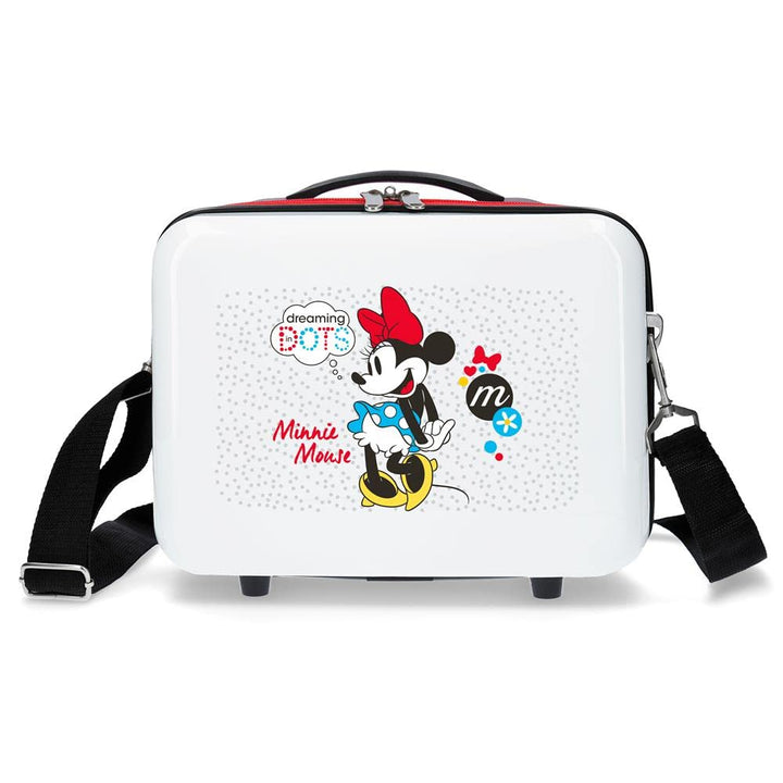 Disney Minnie Enjoy the Day Anpassungsfähiger Schönheitsfall Weiss 29x21x15 cms ABS Rot Toilettentas