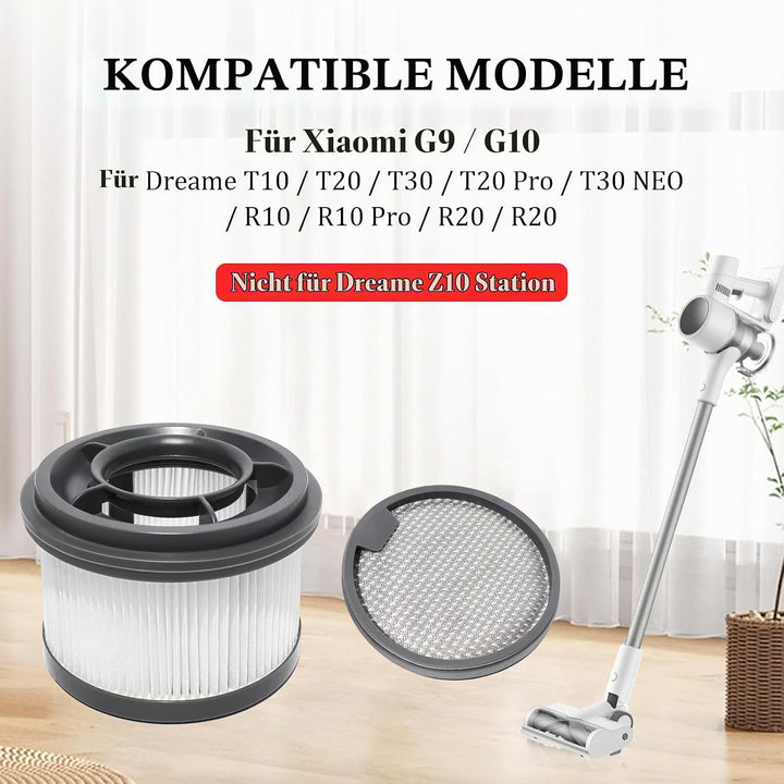 3 Stück Hepa-Vorfilter zubehör für Xiaomi G9 G10, für Dreame T10, T20, T30, T20 Pro, T30 NEO, R10, R
