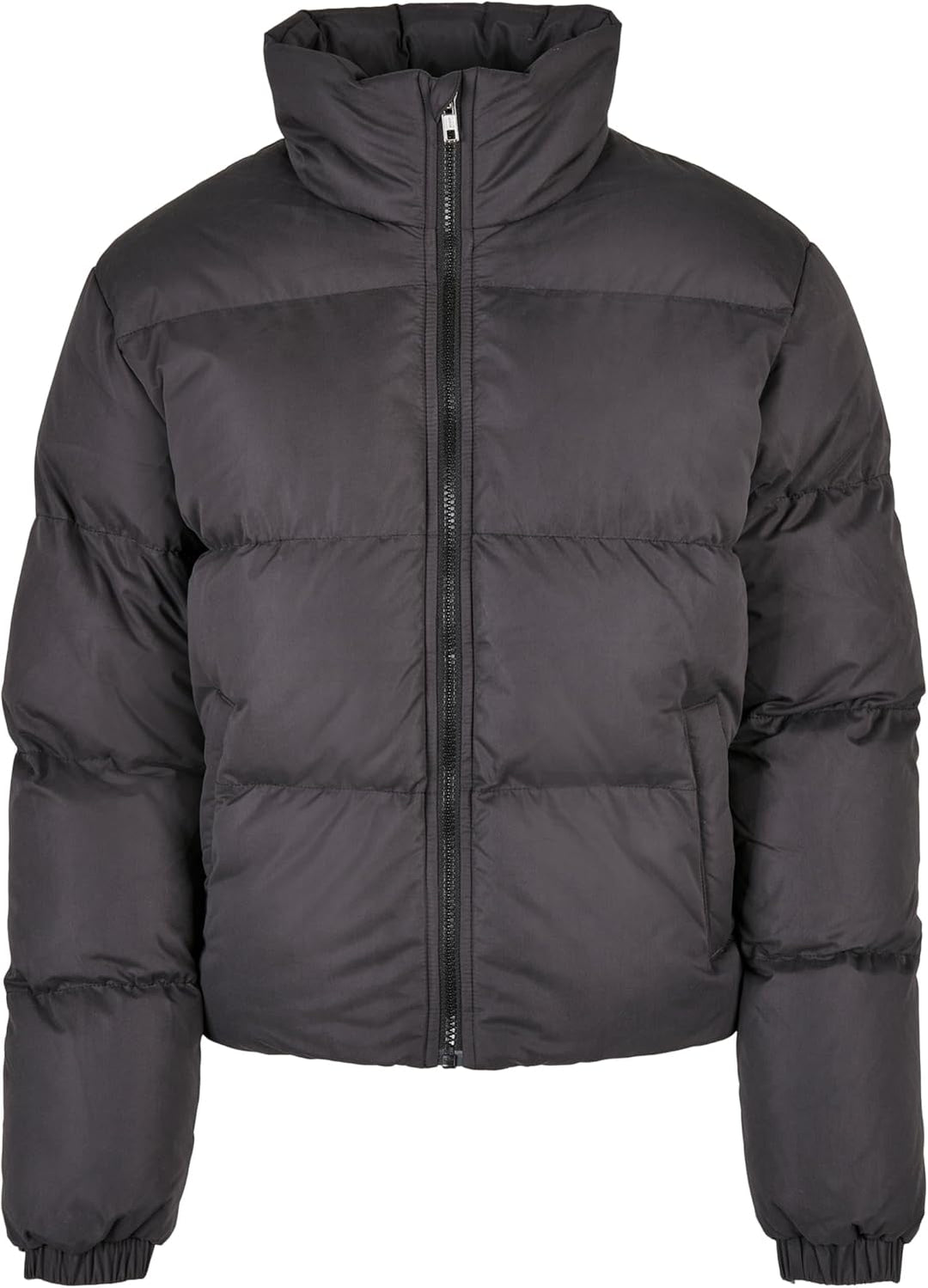 Urban Classics Damen Ladies Short Peached Puffer Jacket Jacke M Schwarz, M Schwarz