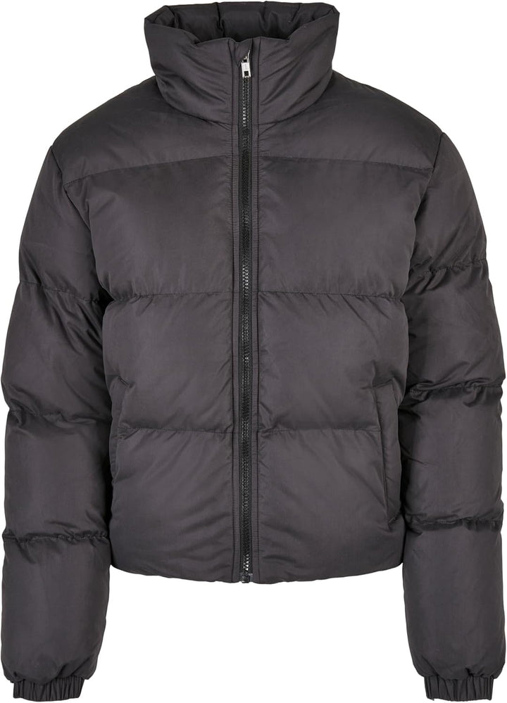 Urban Classics Damen Ladies Short Peached Puffer Jacket Jacke M Schwarz, M Schwarz