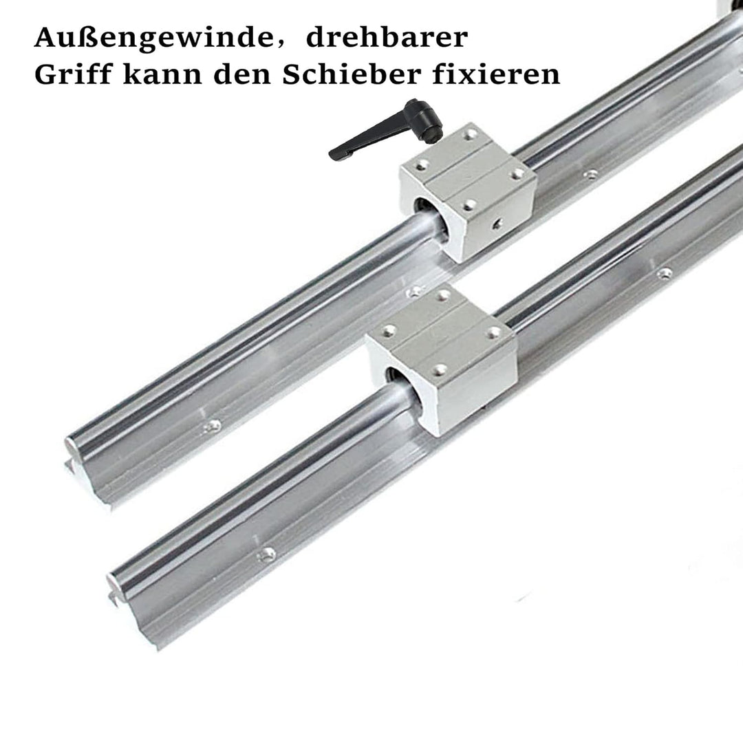 CNCYEAH 2Pcs SBR20 Linearführung 200mm mit Griffe, 2Pcs Gleitschiene Welle mit+4Pcs SBR20UU Linearwa