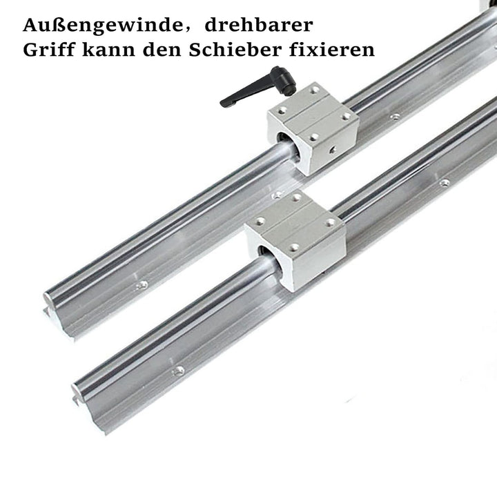 CNCYEAH 2Pcs SBR20 Linearführung 200mm mit Griffe, 2Pcs Gleitschiene Welle mit+4Pcs SBR20UU Linearwa