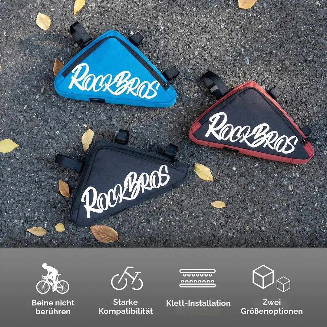 ROCKBROS Rahmentasche Fahrrad Dreieckstasche für MTB Rennräder Ebike Triangle Bag Fahrradtasche Rahm