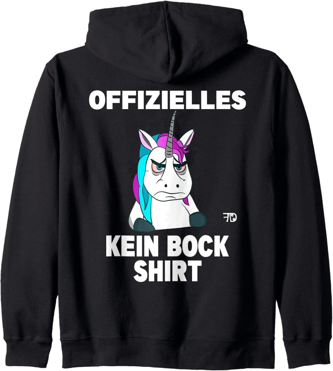 Mürrische Lustiges Einhorn hat kein Bock Kapuzenjacke