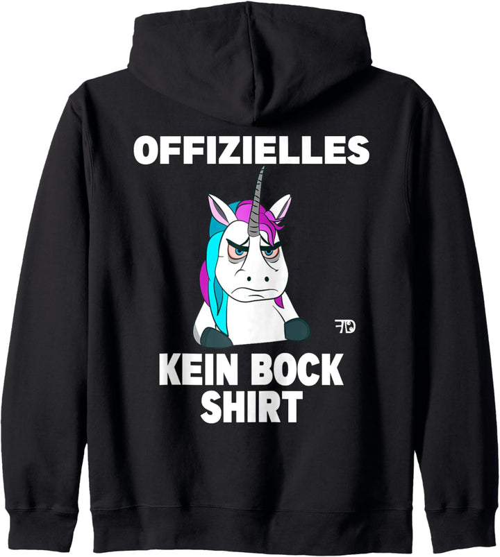 Mürrische Lustiges Einhorn hat kein Bock Kapuzenjacke