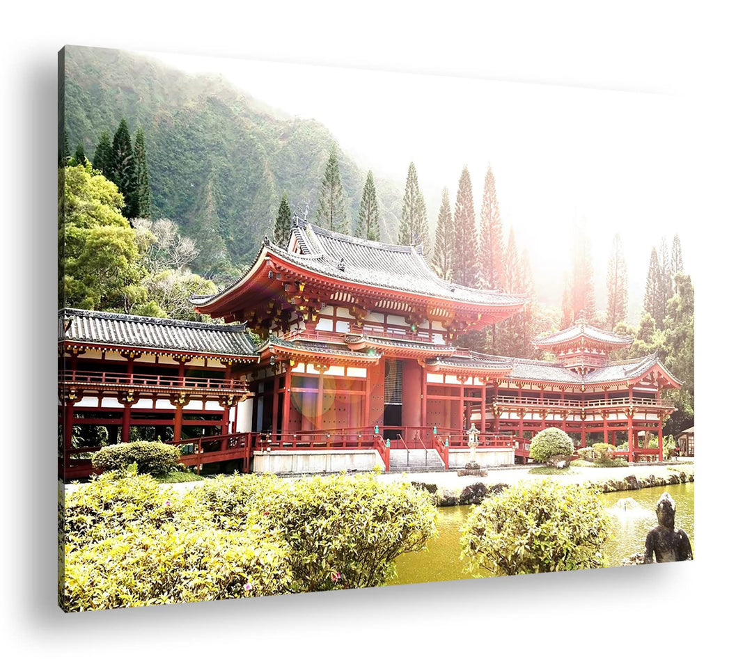 deyoli atemberaubende Tempelanlage in Asien Format: 60x40 als Leinwandbild, Motiv fertig gerahmt auf