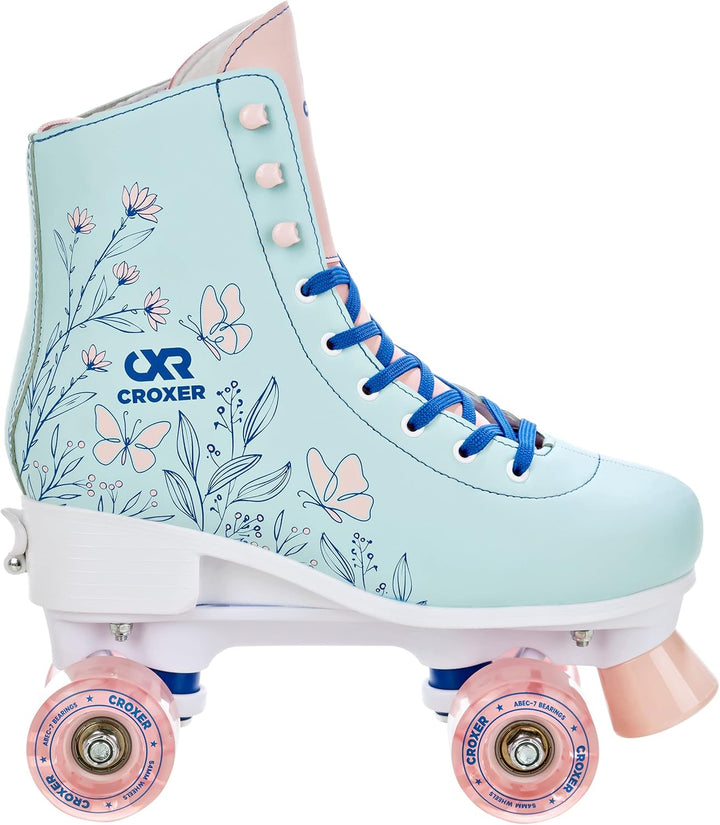 Croxer Verstellbare Rollschuhe Roller Skates Evita, Amara (LED Räder), Sprinkly - Kugellager Carbon