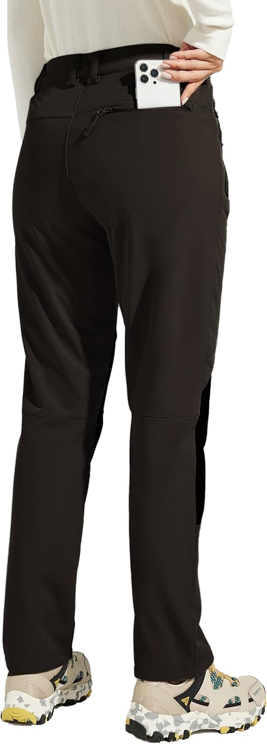 WILLIT Damen Schneehose Thermohose Gefüttert Wanderhose Wasserdicht Softshellhose Skihose Warm Trekk