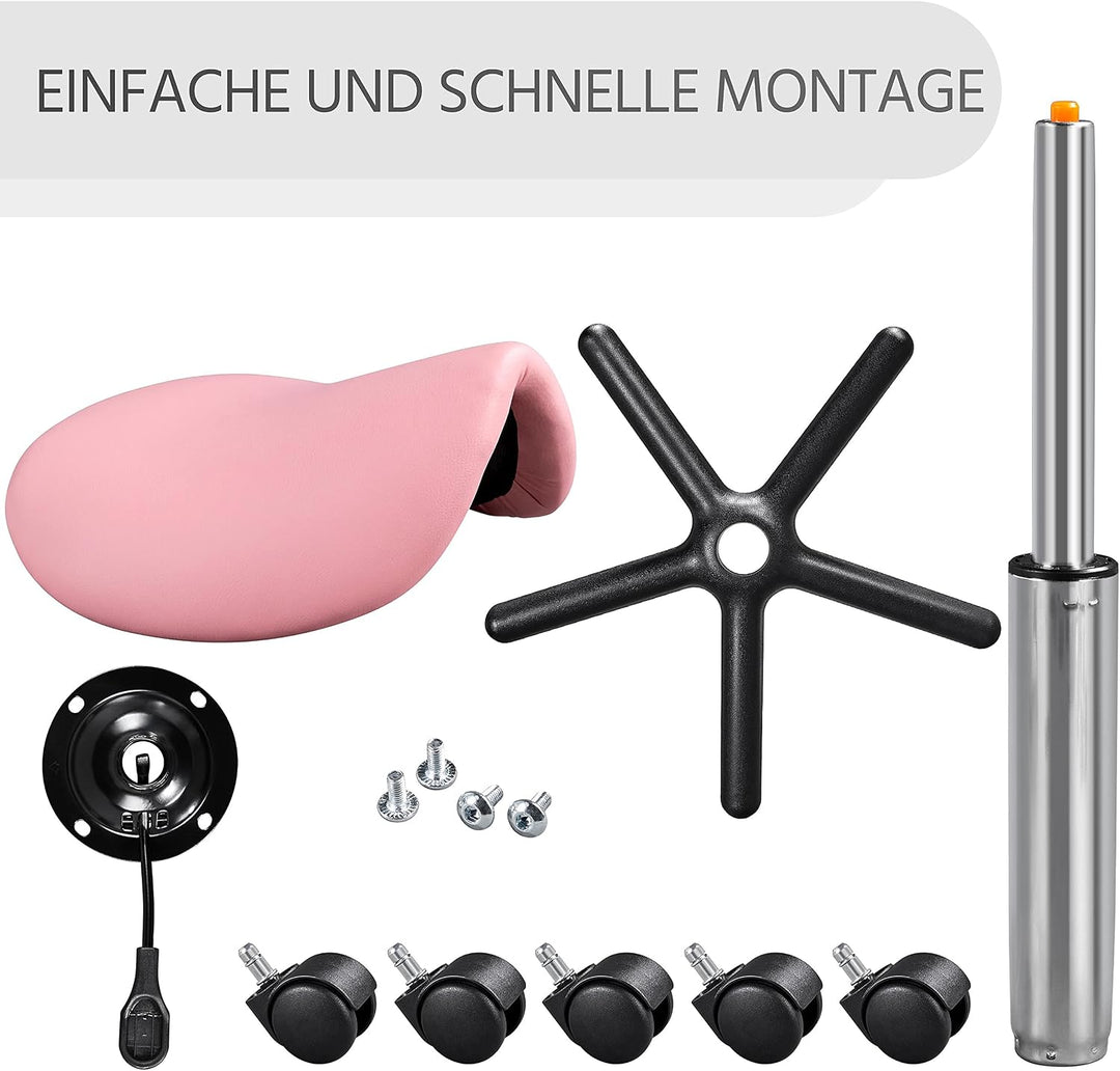 Yaheetech Sattelhocker Rollhocker Drehhocker Praxishocker Arbeitshocker Bürohocker Sitzhocker Hocker