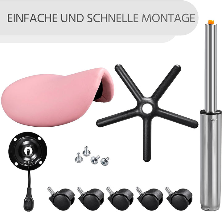Yaheetech Sattelhocker Rollhocker Drehhocker Praxishocker Arbeitshocker Bürohocker Sitzhocker Hocker