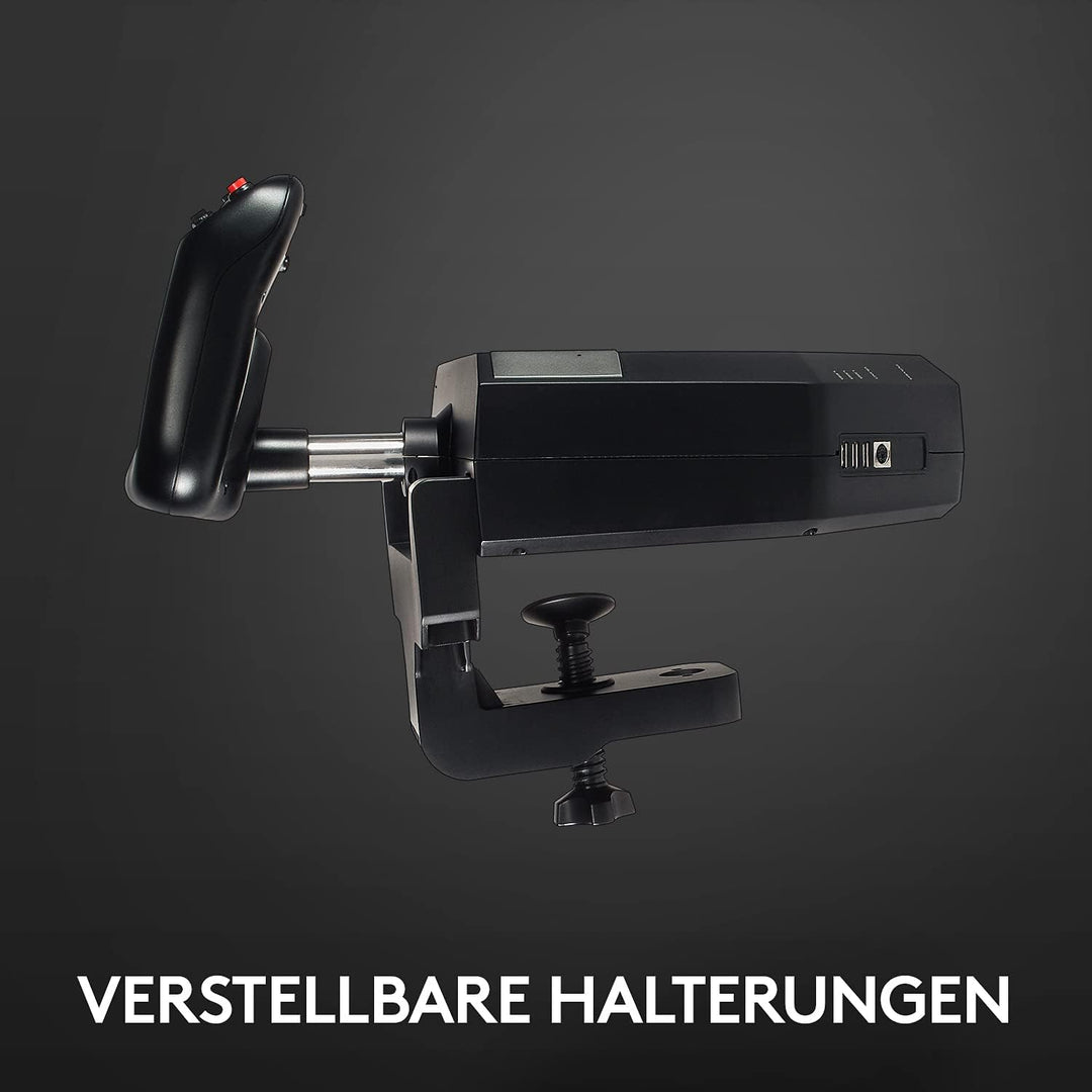 Logitech G Saitek Pro Flight Yoke System, Steuerhorn und Schubregler für Flug Simulatoren, Throttle