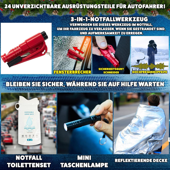 KreativeKraft Auto Zubehör Adventskalender 2025 Männer, Teens & Frauen, 24 Tage Kalender, mit Schlüs