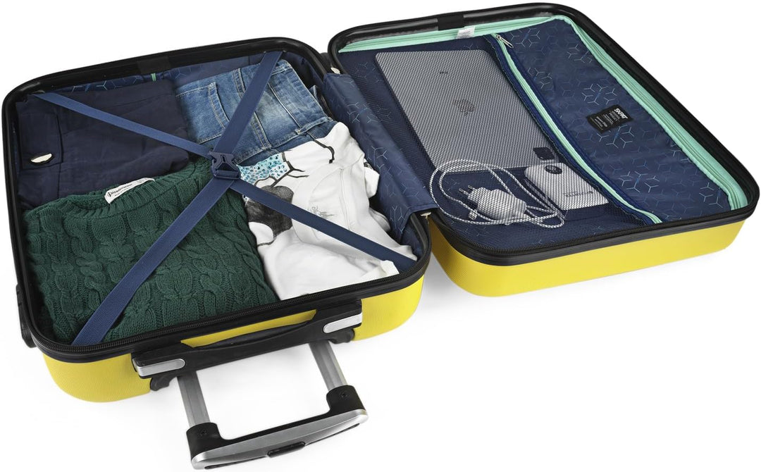 SKPAT - Handgepäck Koffer Trolley - Reisekoffer Mit Rollen und Reisekoffer Hartschalenkoffer für Vie
