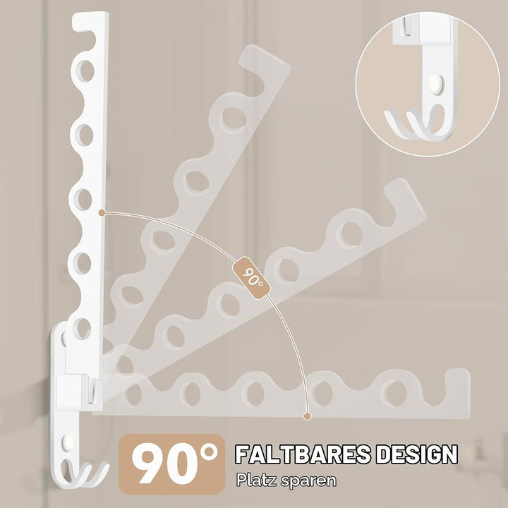 Kleiderhaken Klappbar, Wand Kleiderständer Klapphaken Wandhaken Balkon Kleiderhaken für Waschküche S