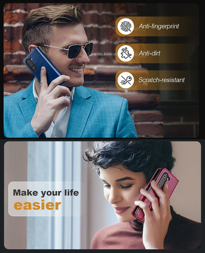 OCASE Aktualisierte Version Hülle Samsung Galaxy Z Fold 5 5G Handyhülle [mit S Pen Halter] [Vorderse