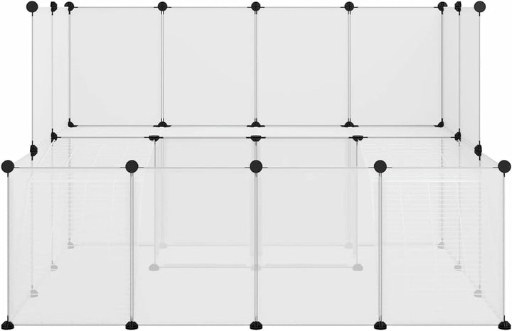 Tidyard Kleintierkäfig Haustierkäfig Transparent 143 x 107 x 93 cm (L x B x H),PP (Polypropylen), St