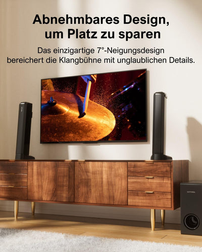 ULTIMEA 4.1-Kanal Soundbar für TV Geräte, mit Subwoofer, teilbare 2-in-1 Soundbar für Fernseher, Blu