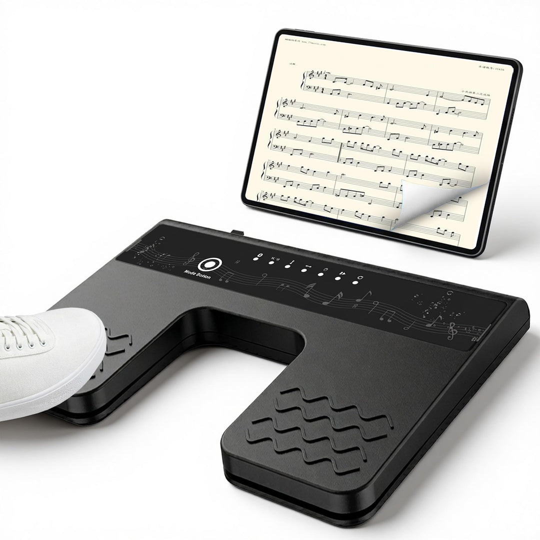Bluetooth Page Turner Pedal: Bluetooth Fussschalter 6 Modi für Tablets Smartphones Wiederaufladbar L