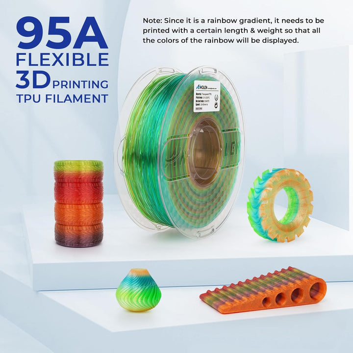 AMOLEN 3D Filament Massgenauigkeit +/- 0,02 mm, Sauber Gewickeltes, Kompatibel Mit 3D FDM Druckern,
