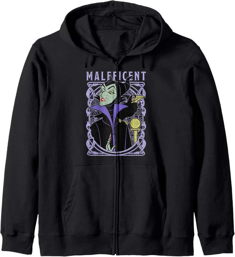 Disney Sleeping Beauty Maleficent Old School Poster Kapuzenjacke