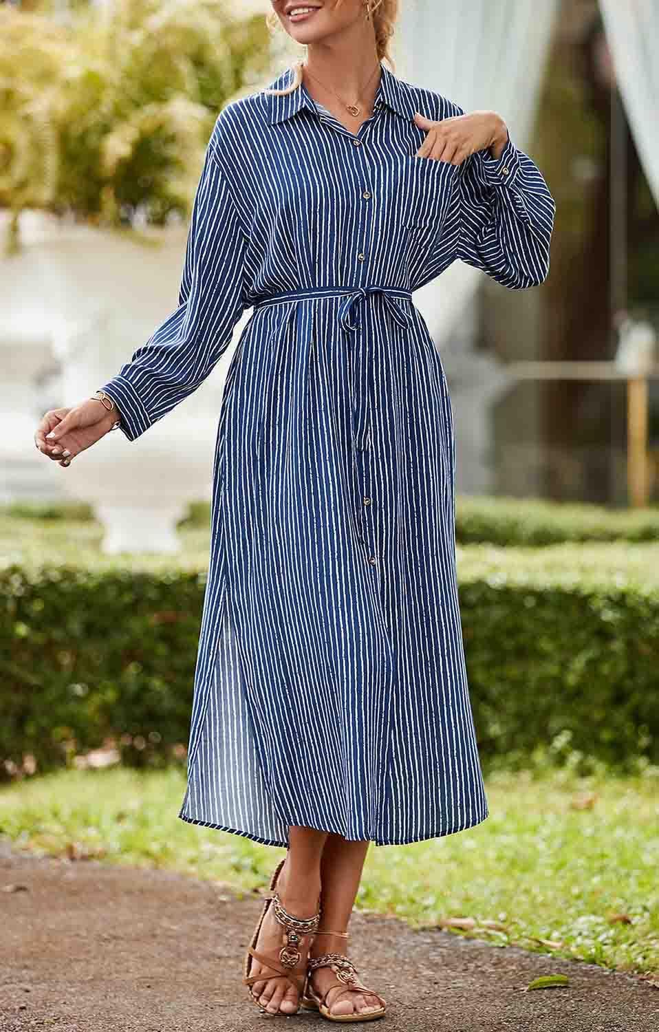 Orshoy Damen Strandkleid Hemd Langarmshirt Bikini Cover Up Freizeithemd Button Down Bluse Shirt Stra
