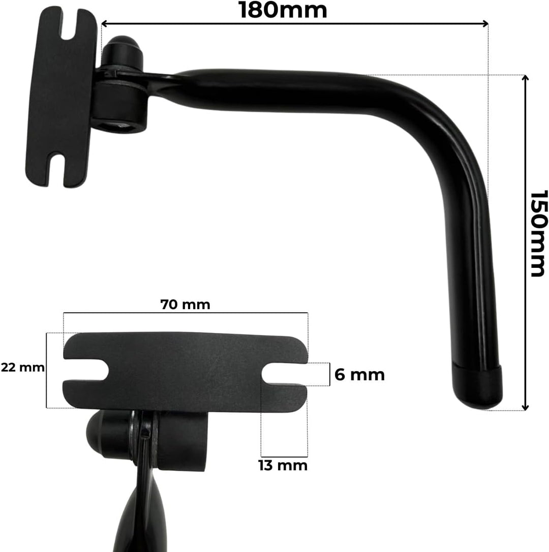 2x Aussenspiegel Spiegel Traktor 260x150 mm ø14-23 Spiegelarm Spiegelhalter SET