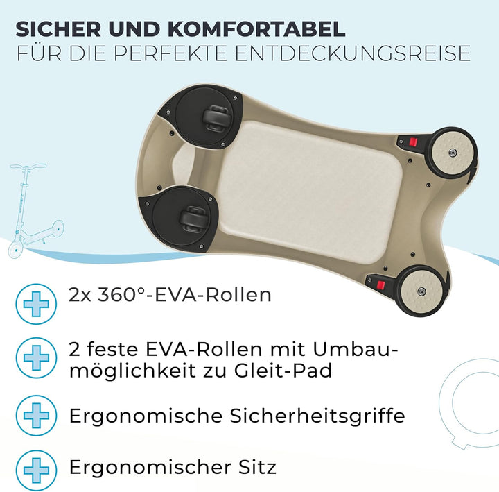 GLOBBER Walk N' ROLL 2in1 ECO – Lauflernwagen & Rutschauto ab 1 Jahr, Eva-Rollen, nachhaltiger Kunst