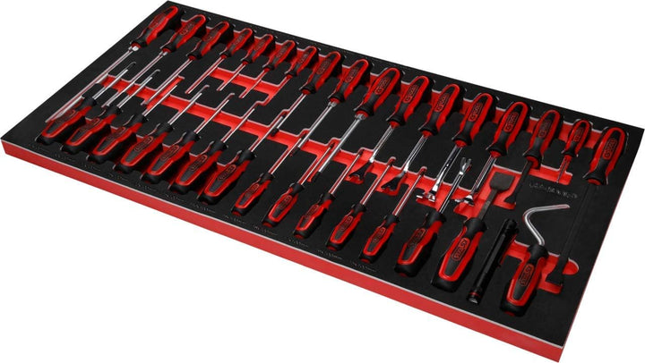 KS Tools 813.0033 Schraubendreher-Satz in Schaumstoffeinlage, 33-tlg