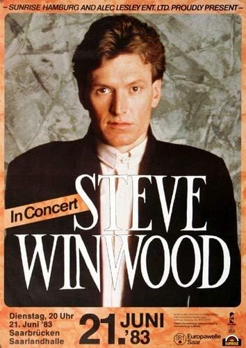 Steve Winwood - Talking Back to The Night, Saarbrücken 1983 » Konzertplakat/Premium Poster | Live Ko