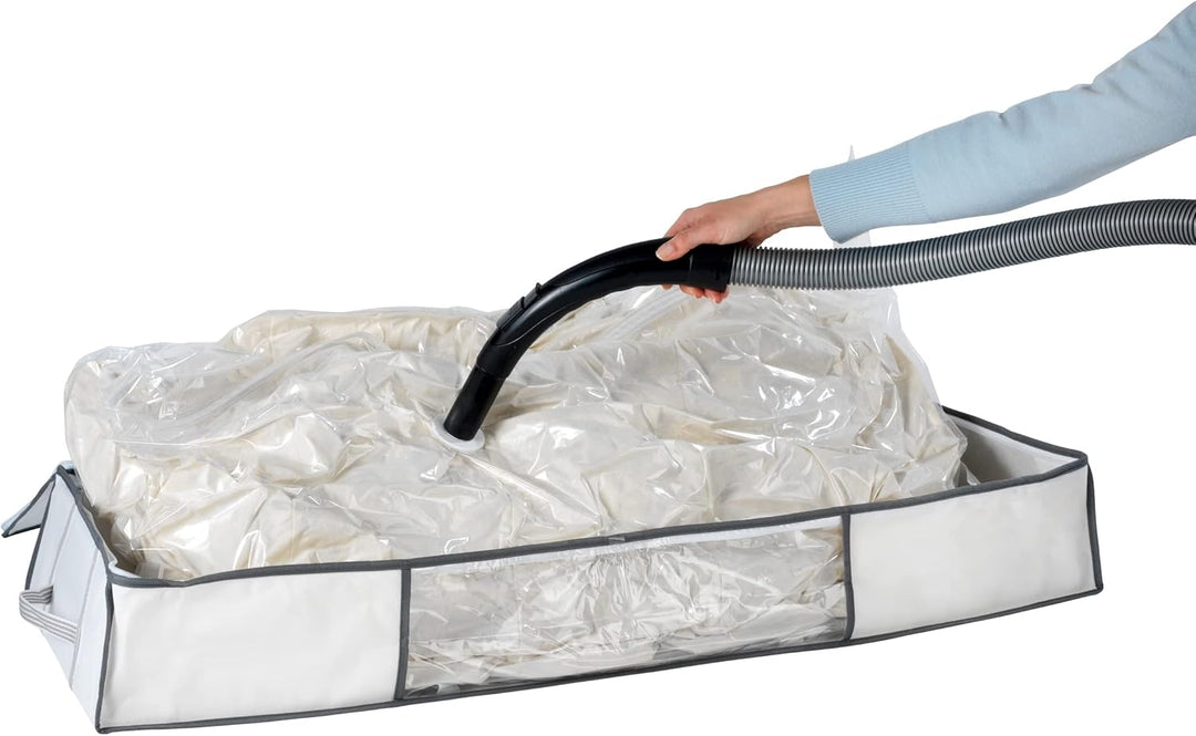 WENKO Vakuum Soft Unterbett-Box, Polypropylen, 105 x 15 x 45 cm, Weiss 15 x 45 x 105 cm Soft Unterbe