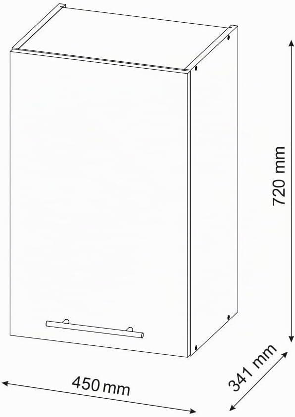 Vicco Hängeschrank Fame-Line, Anthrazit-Gold/Goldkraft Eiche, 45 cm Anthrazit-gold Hängeschrank 45 c