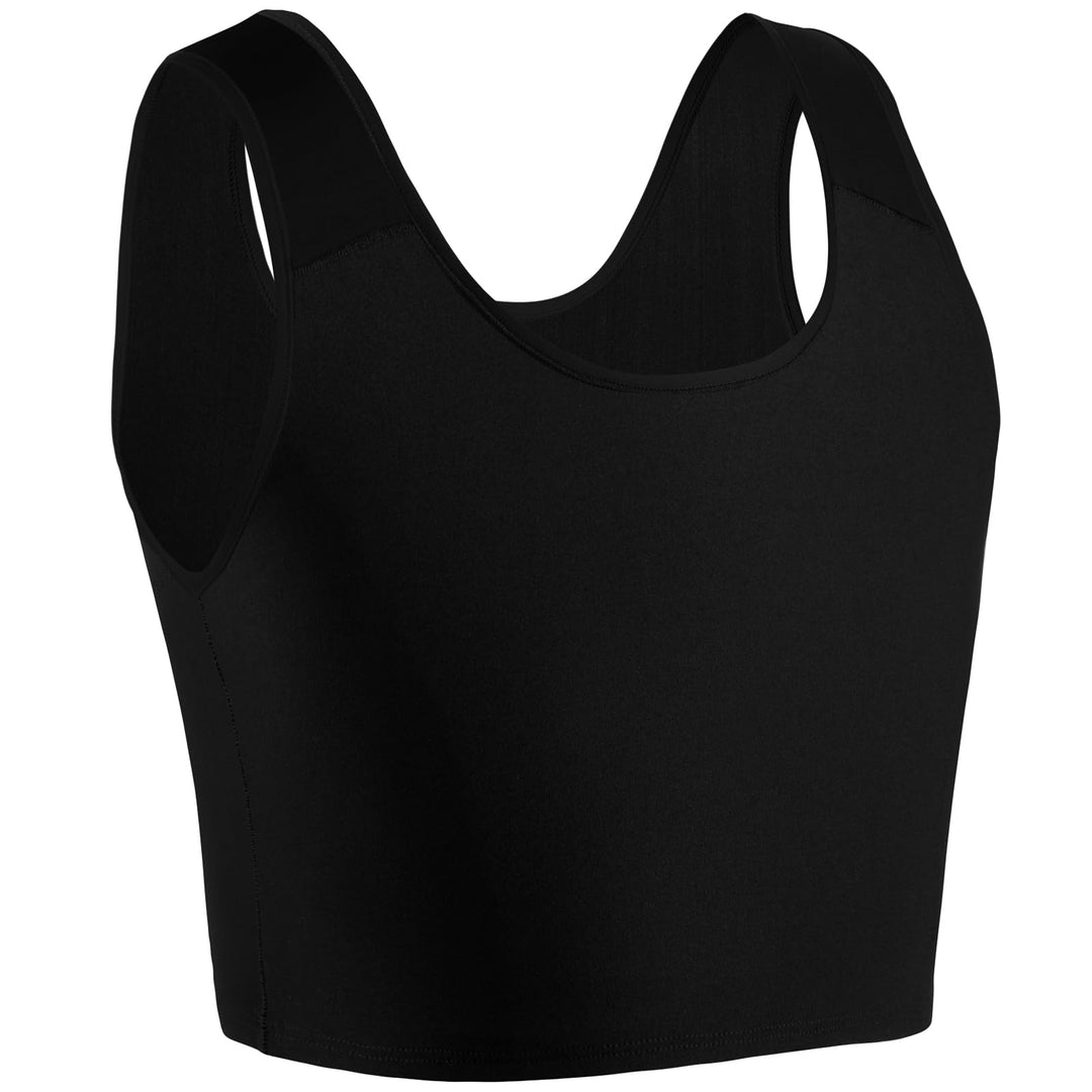XUJI Halb Brust Binder Transgender Kompression FTM Pullover Design Binder 3XL Schwarz, 3XL Schwarz