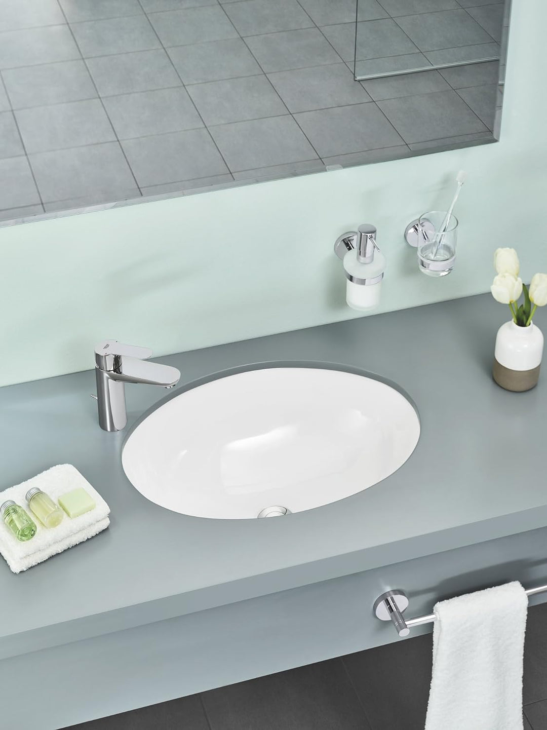 GROHE BauEdge - Einhand-Waschtischarmatur (DN15, M-Size, Einlochmontage), chrom, 23758000 Bauedge M-