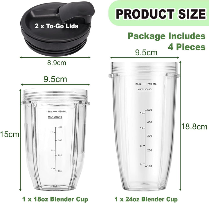 Mixer Becher Ersatzteile für Ninja Auto-iQ Mixer CB350EU, BN800EU, BN750EU, BN495EU, CB100EU, TB301E