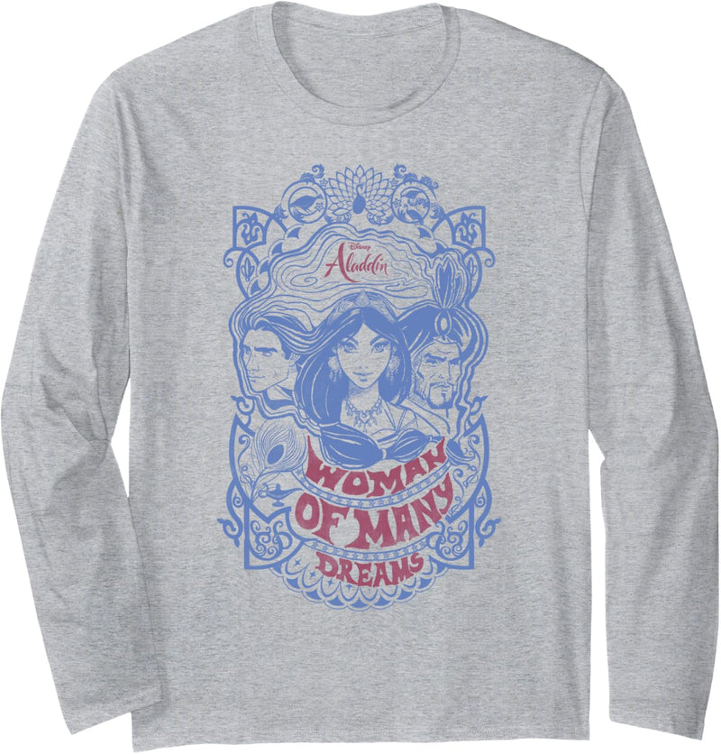 Disney Aladdin Live Action Woman Of Many Dreams Group Sketch Langarmshirt