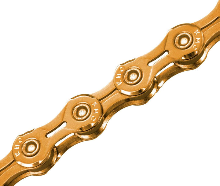 KMC Unisex – Erwachsene Ti-N X11EL 11-Fach Kette 1/2" x11/128, 118 Glieder, Gold gold Single, gold S