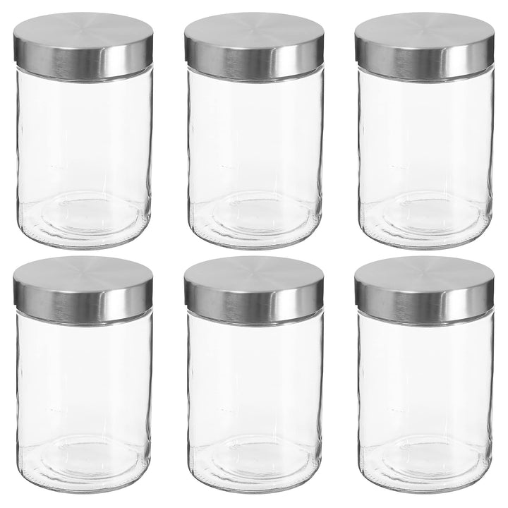 Set mit 6 Glasgefässen + Edelstahl 1,2 l.