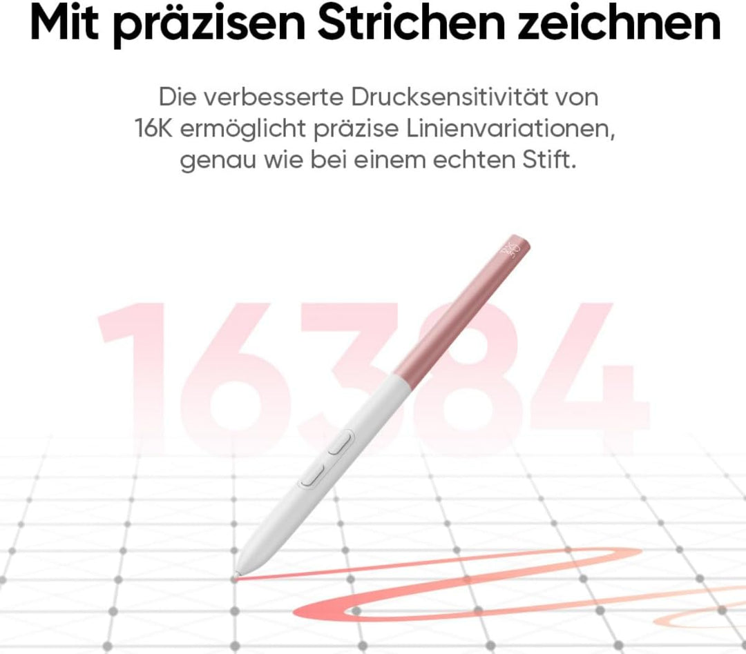 XPPen Artist 12 3rd Zeichentablet mit 11,9 Zoll Display Rosa | X4 Smart Chip Stift, 16384 Druckstufe