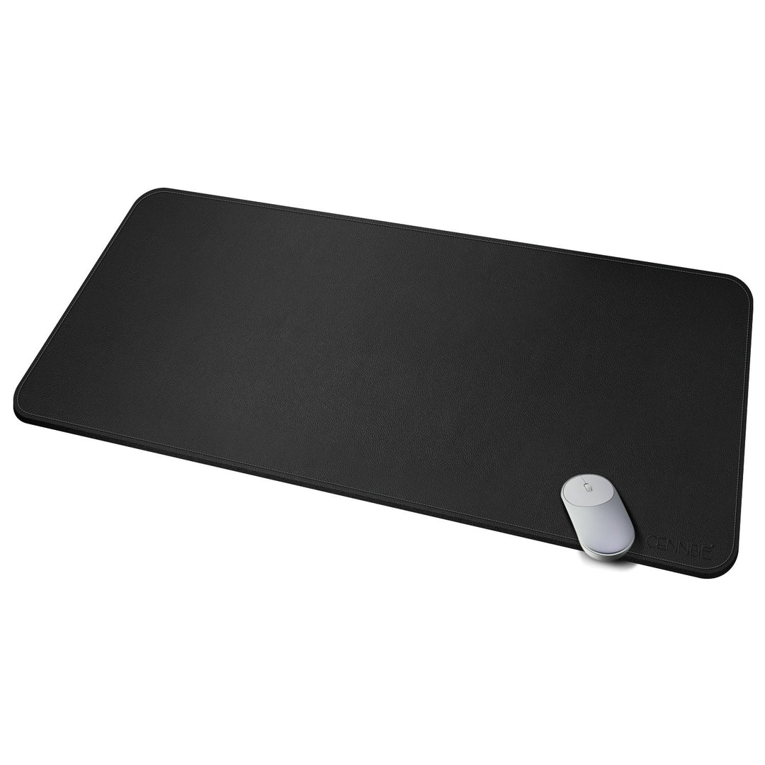 CENNBIE Schreibtischunterlage Leder, 100x50cm extra grosseTischunterlage, erweitertes PU-Leder Mausp