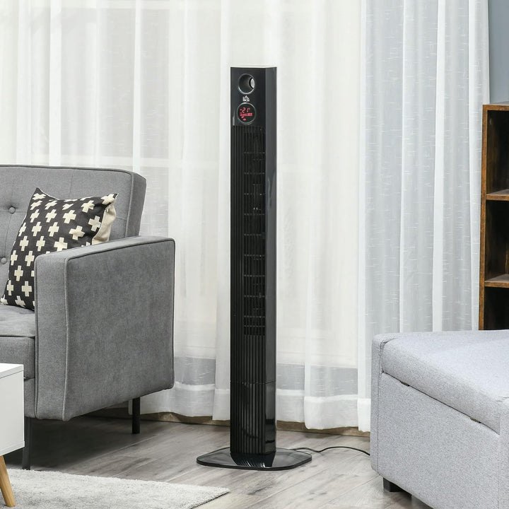 HOMCOM Turmventilator Säulenventilator mit Fernbedienung Standventilator Aroma-Diffusor Timer-Funkti