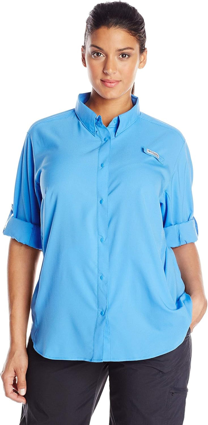 Columbia Damen Women’s PFG Tamiami™ Ii Long Sleeve Shirt Tamiami II Langarmshirt (1er Pack) L Blau,