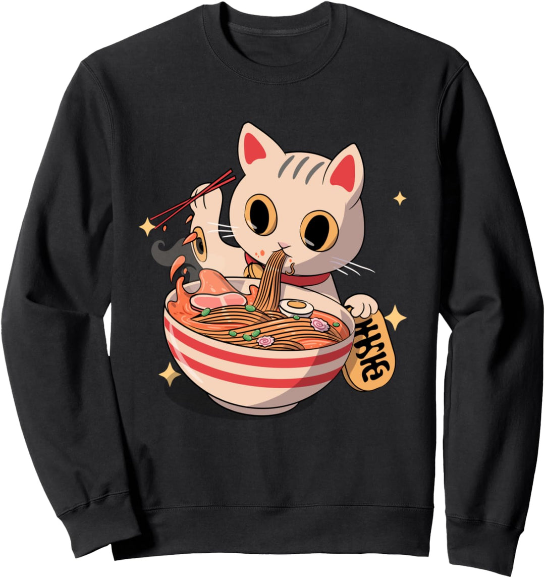 Kawaii Neko Ramen Cute Ramen Cat Japanese Nudeln Anime Sweatshirt