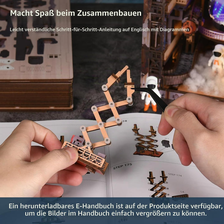 MiniCity Book Nook Kit, DIY Miniatur Puppenhaus Bücherecke Kit für Jugendliche und Erwachsene mit St