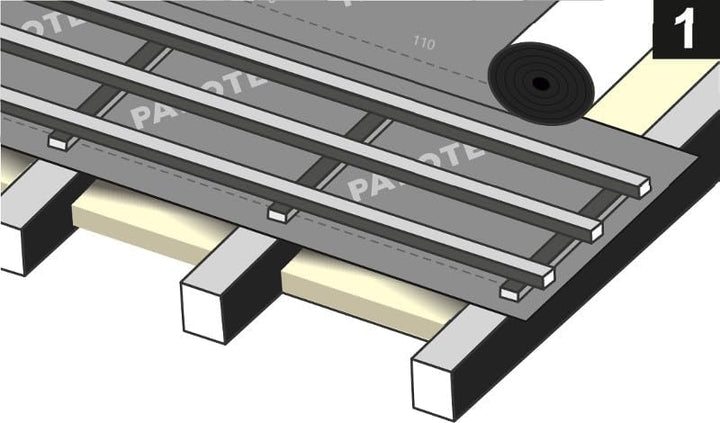 Unterspannbahn Parotec 110g/m² (75 qm Rolle) SD=2m, 2-lagige Folie