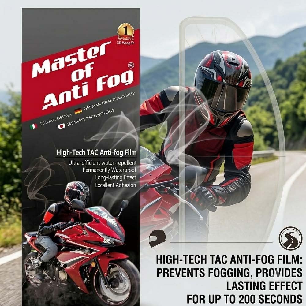 XII WY Universal Motorrad Helm Schild Antibeschlag Folie Gelb Nachtsicht Visier Linse Einsatz Nebelf