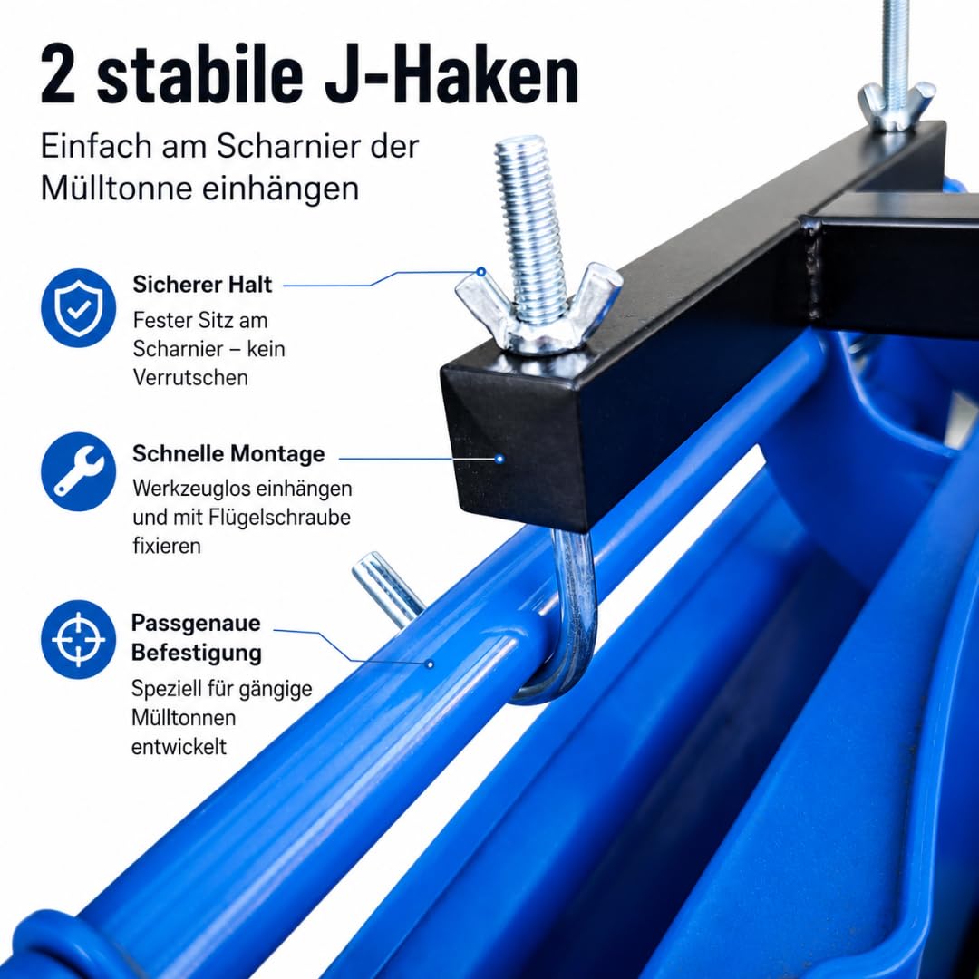 Müllpresse für Zuhause 60–240L | Höhenverstellbare Mülltonnenpresse & Abfallpresse für Restmüll, Pap