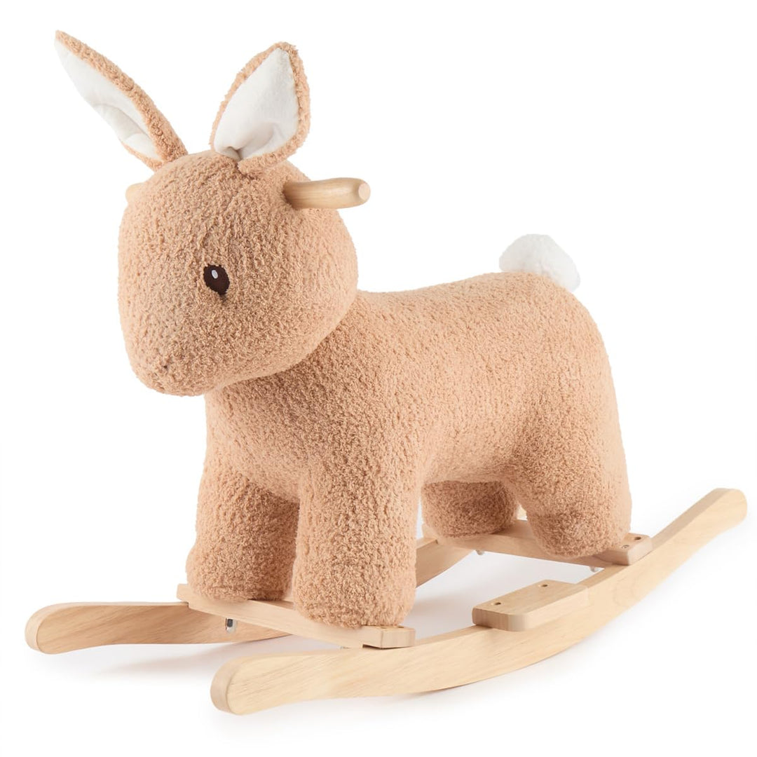 Bieco Plüsch Schaukeltier Hase Fine, 68 cm | Kinder Schaukelstuhl mit Sicherheitsgurt | Baby Schauke